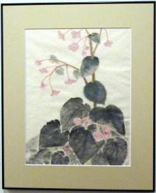 「大きな葉と可愛い花」　吉田江美子