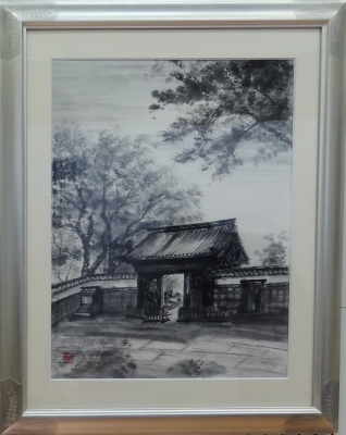 「徳川美術館の門」F8　須永文江