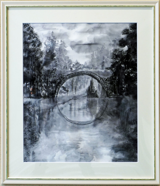 「杜の石橋」 三浦 實 「杜の石橋」 三浦 實