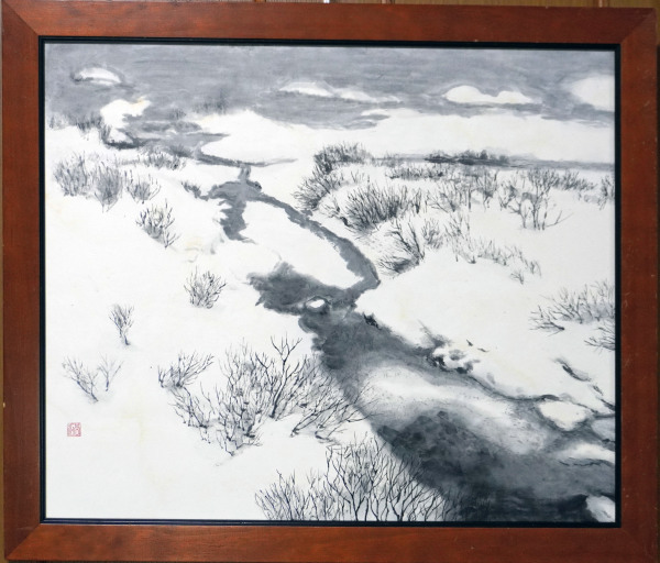 「最上川冬日和」 河原公治 「最上川冬日和」 河原公治