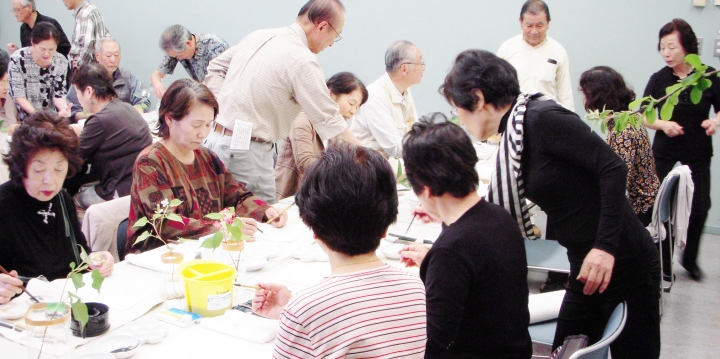 水墨画体験講習会　講師　戸田みどり先生